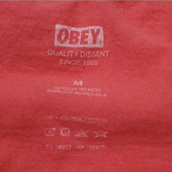 M OBEY SPELLOUT graphic men's sleeveless muscle shirt TANK TOP Medium - Picture 4 of 4